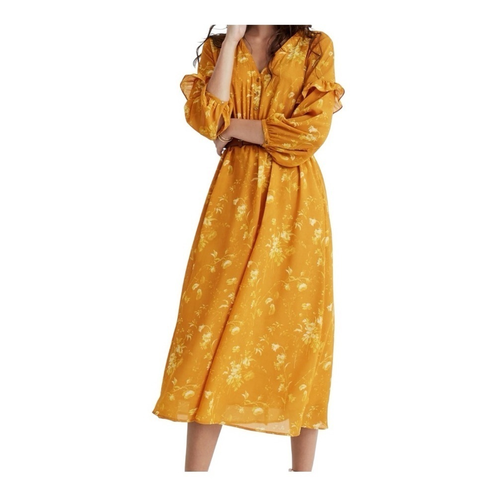 Madewell Golden Floral Dress
